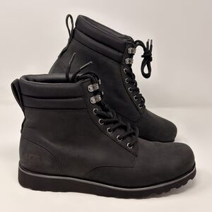 UGG Maddock Waterproof Leather Lace Up Boots Black Men’s 10 EU 43 STORE MODEL